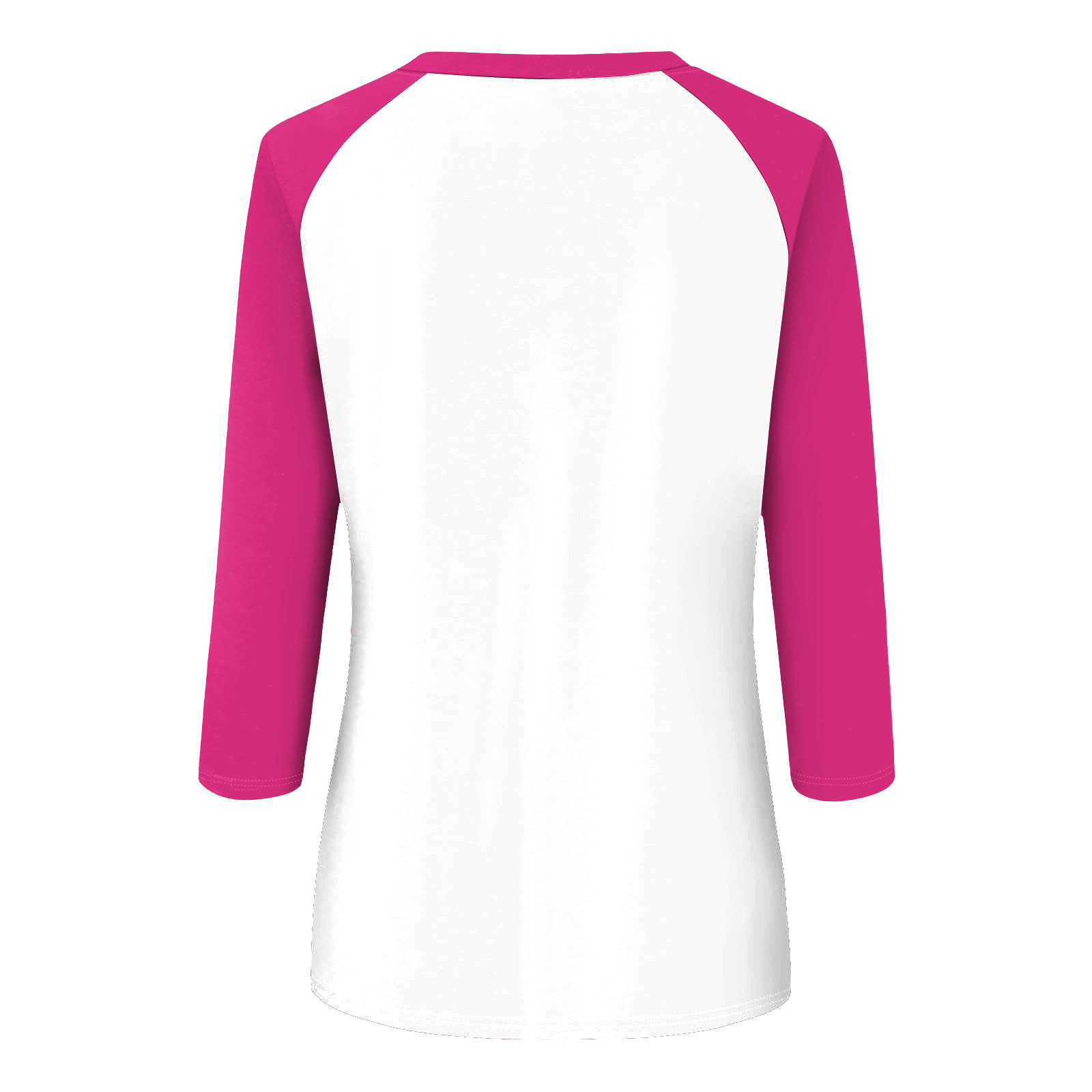 thumbnail image 5 of Camiseta informal de manga 3/4 y cuello redondo para mujer, versátil, de poliéster, tallas S-XXL, 5 of 5